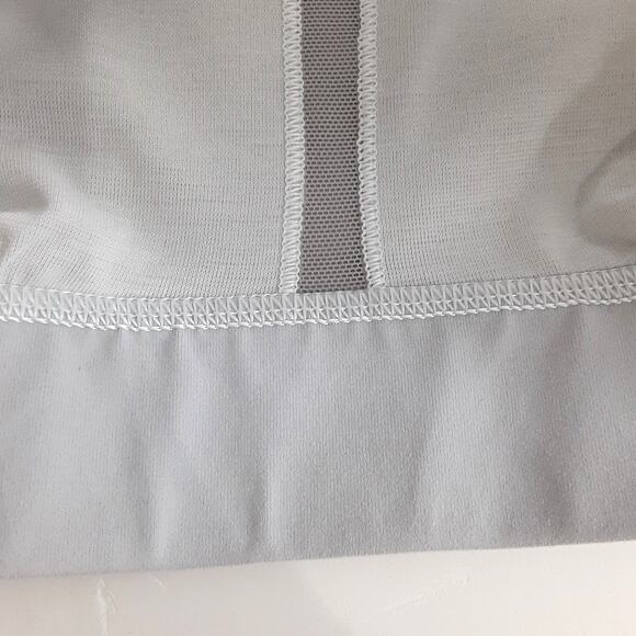 Lululemon Racerback Sports Bra womens 6 Gray White Mesh Cutout Athleisure - Picture 4 of 8
